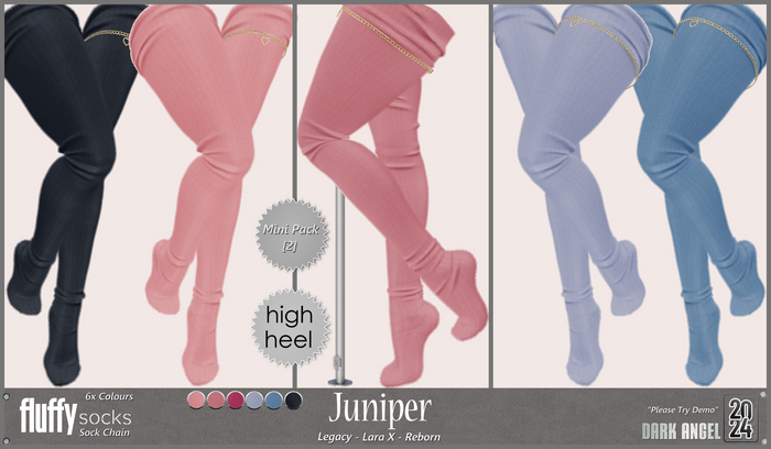 Dark Angel : Juniper Furry Socks/Chain - Mini Pack [2] - [Legacy - Lara X - Reborn]