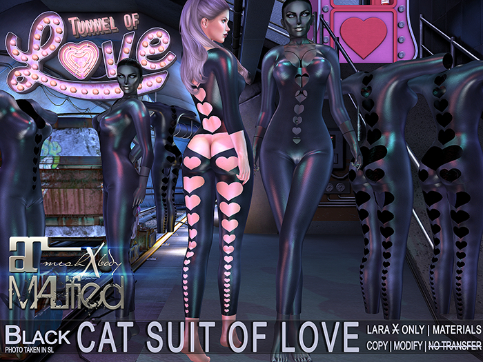 LaraX Only COPY/MOD MALified: Cat Suit of Love (Black)