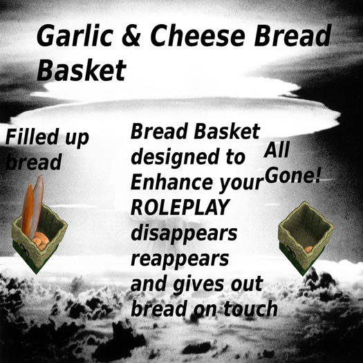 Long bread and cheese basket