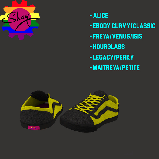 Yellow/Black Leather Sneakers (F)