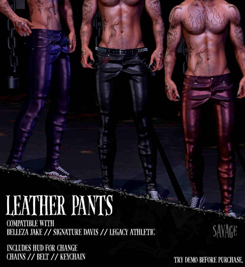 Savage - Leather Pants // Purple