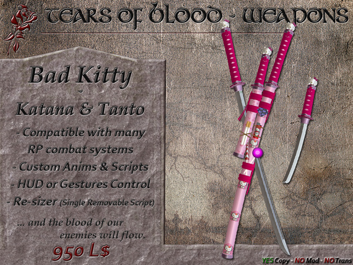 ToB Bad Kitty Katana & Tanto