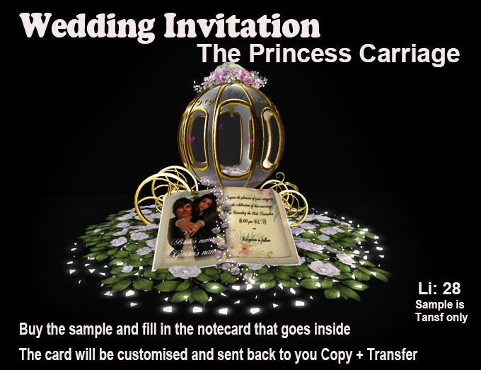 Wedding Invitation - Princess Carriage