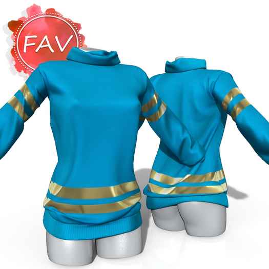 Blue Gold Oversized Sweater