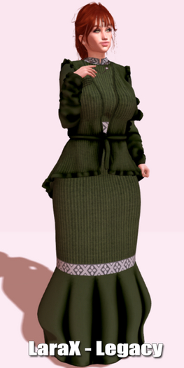 !!! Revna !!! 520 Dark Green 30s Fashions Dress