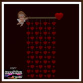 Valentine's - Red Curtain with Cupid