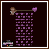 Valentine's - Pink Curtain with Cupid