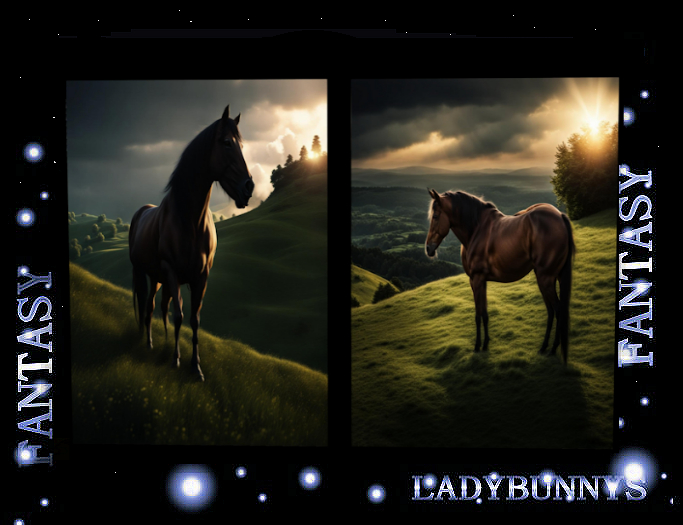 Wall Art Decor -Horse On Hill -full perm textures with emissive mask