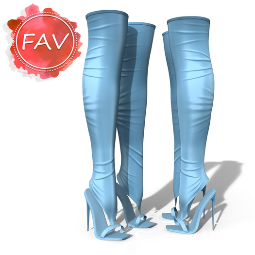 Blue Stockings Heels