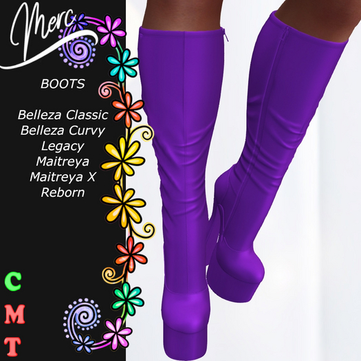 M - Boots KL - Purple #35 UNPACK