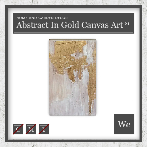 Abstract In Gold Canvas Art S1