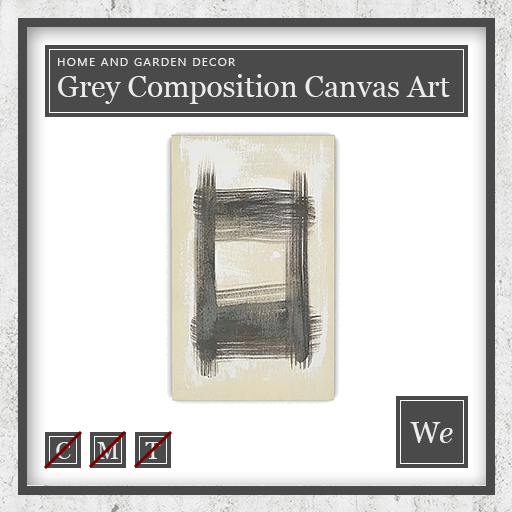 Grey Composition Canvas Art