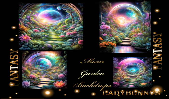 Fantasy Background Textures-Moon Garden Backdrops Full Perm