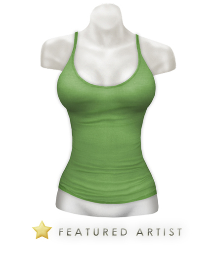 Fashionz! - Sheer Ribbed Tank - Green