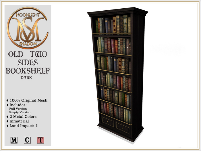 [MS] Old Two Sides Bookshelf - Dark