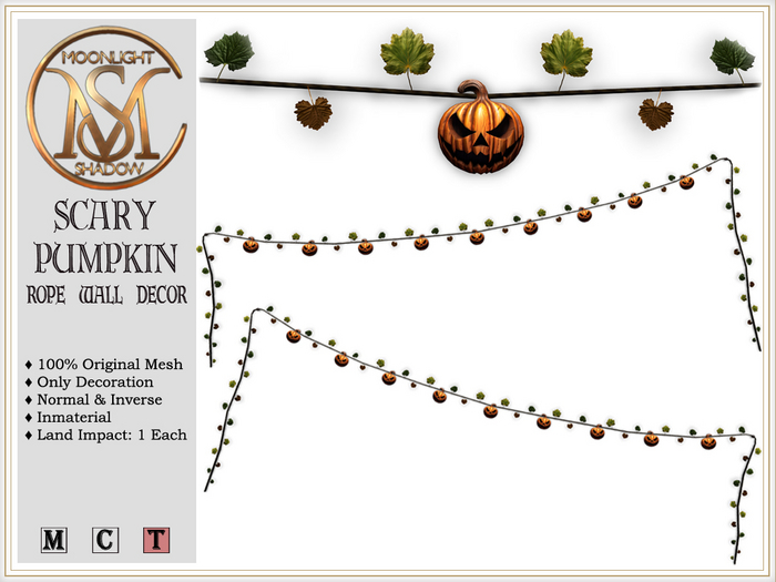 [MoonSha] Scary Pumpkin - Rope Wall Decor