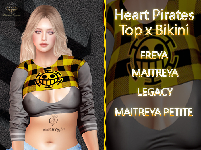 {DE} Heart Pirates Top x Bikini