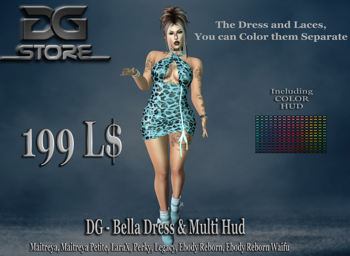 DG - Bella Dress & Multi Hud - Print - Unpacker