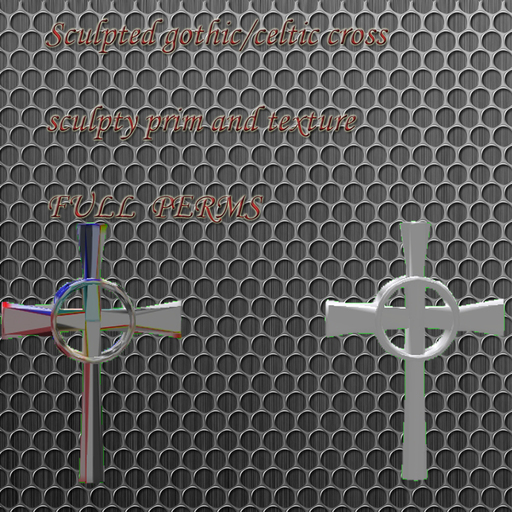 Sculpty celtic gothic cross