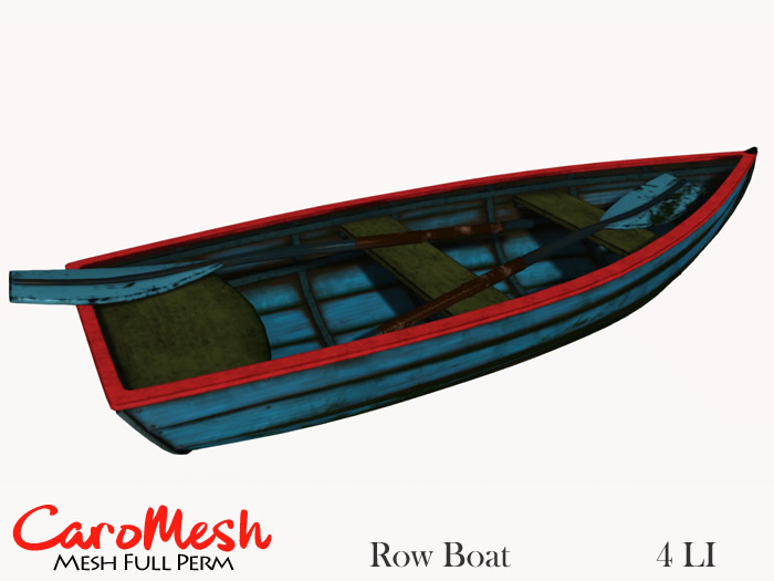 Second Life Marketplace - Caro Mesh Full Perm * Old Row Boat -unpacker-
