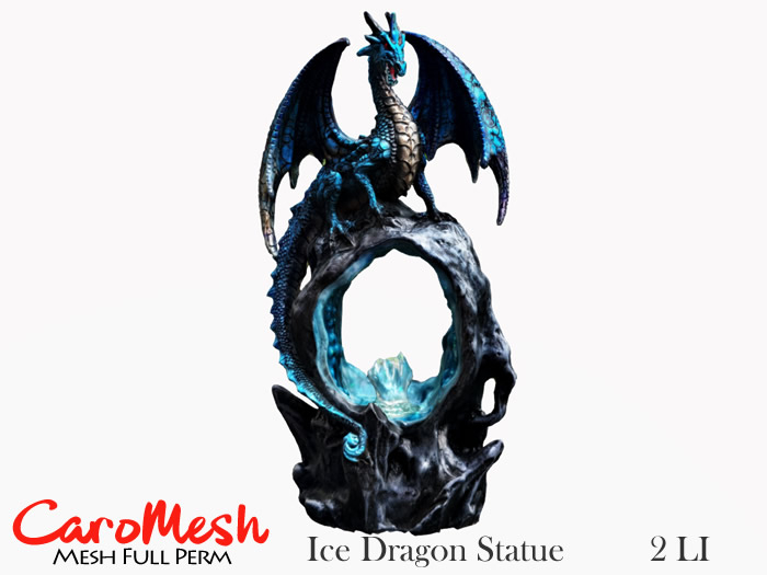Caro Mesh Full Perm * Ice Dragon Statue -unpacker-