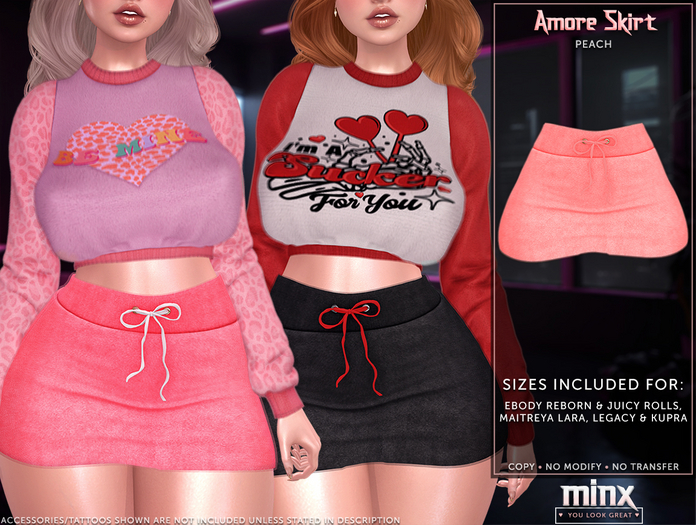 Minx - Amore Skirt - Peach (add me)