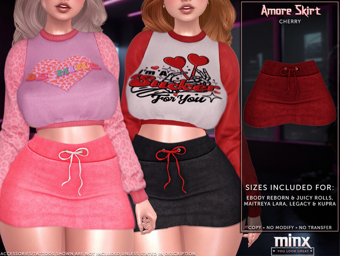 Minx - Amore Skirt - Cherry (add me)