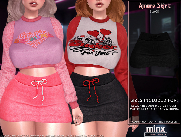 Minx - Amore Skirt - Black (add me)