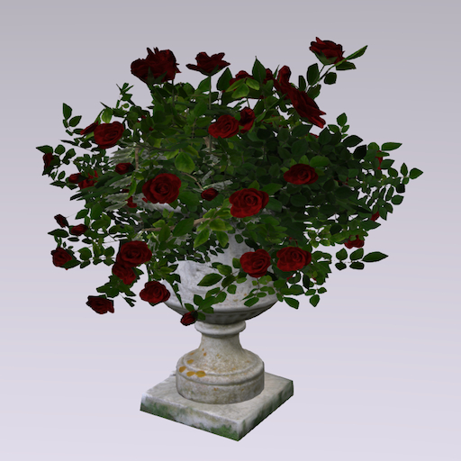Song's Bouffant Red Rose Urn
