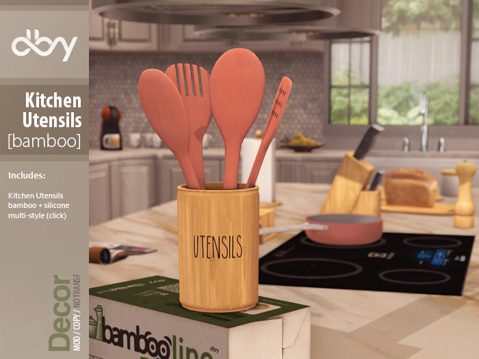 Kitchen Utensils [bamboo + silicone]