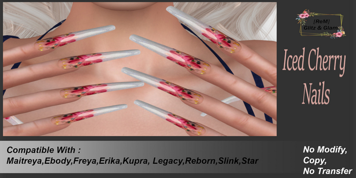 [ReM] Iced Cherry Nails