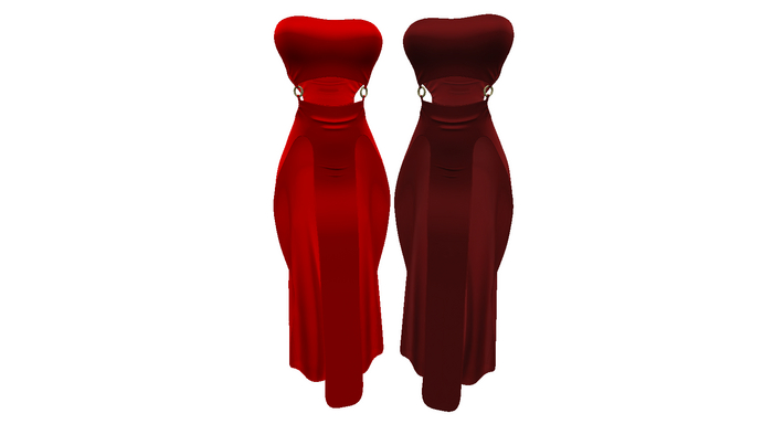 ! ! NB - Red Cuts Dress Set