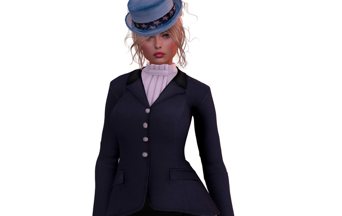 Worn Blue Riding Hat - American Band