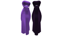 ! ! NB - Purple Cuts Dress Set