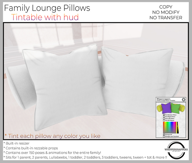 ! Whippersnappers ! - Family lounge pillows - Tintable 