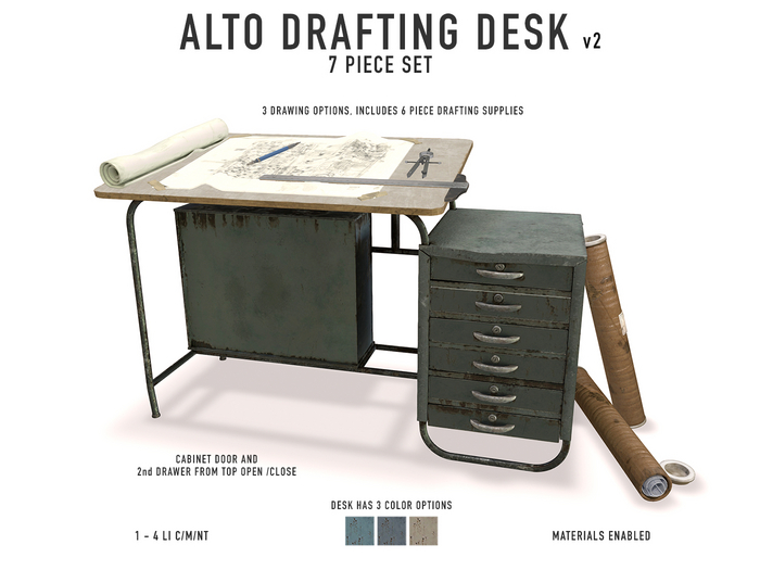 Muniick - Alto Drafting Desk v2