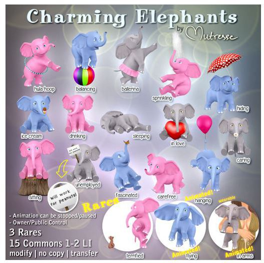 17-Mutresse-Flying-Charming Elephants RARE