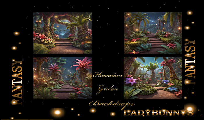 Fantasy Background Textures-Hawaiian Garden
