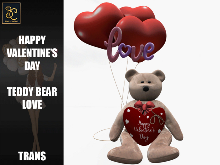 BMC5295 - HAPPY VALENTINE'S DAY - TEDDY BEAR LOVE