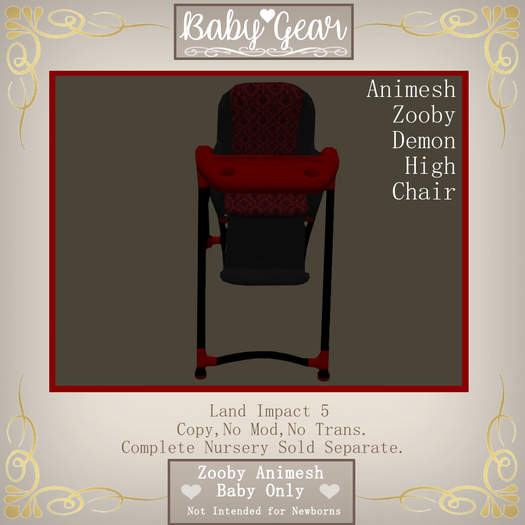 Animesh Zooby Demon High Chair (Boxed)
