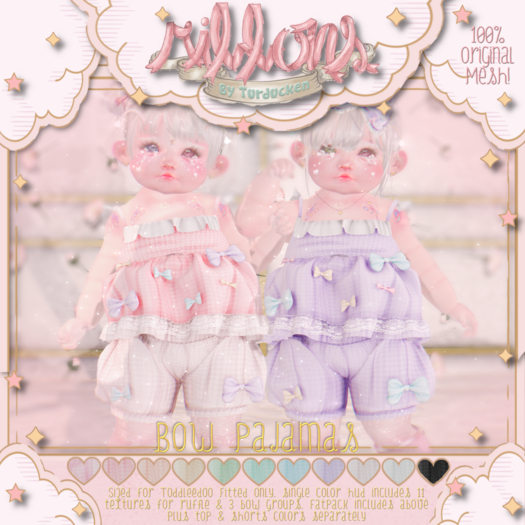 {Ribbons} Bow Pajamas - Yellow {Box}