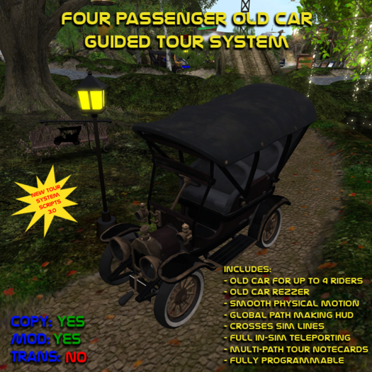 Cartoonish Old Car Guided Tour 