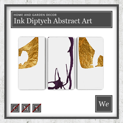 Ink Diptych Abstract Art