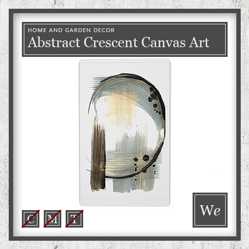 Abstract Crescent Canvas Art