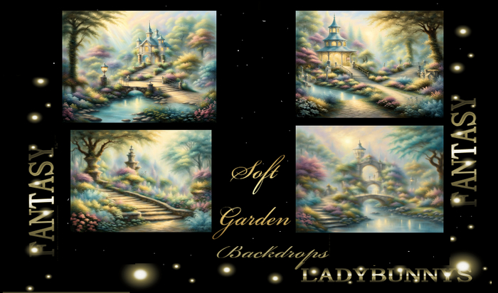Fantasy Background Textures-Soft Garden Backdrops-Full perm
