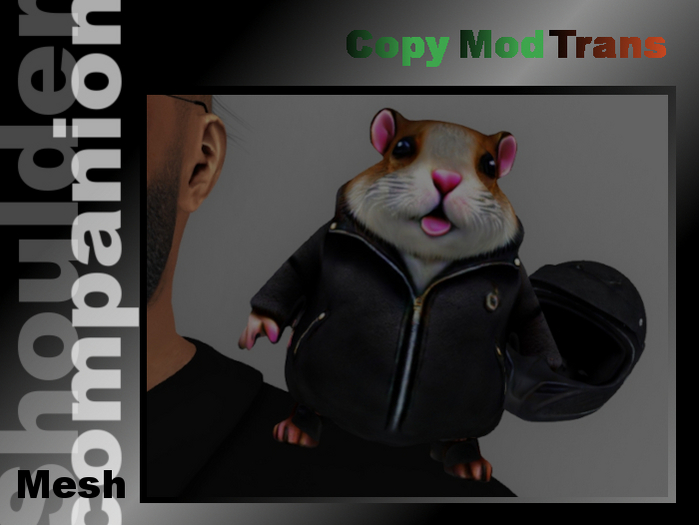 Biker Hamster (shoulder companion)