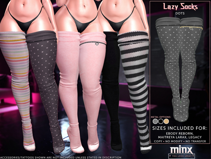 Minx - Lazy Socks - Dots (add me)