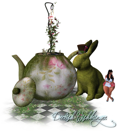 DEMO~ Wonderlicious Mad Rabbit Lantern Planter 10li