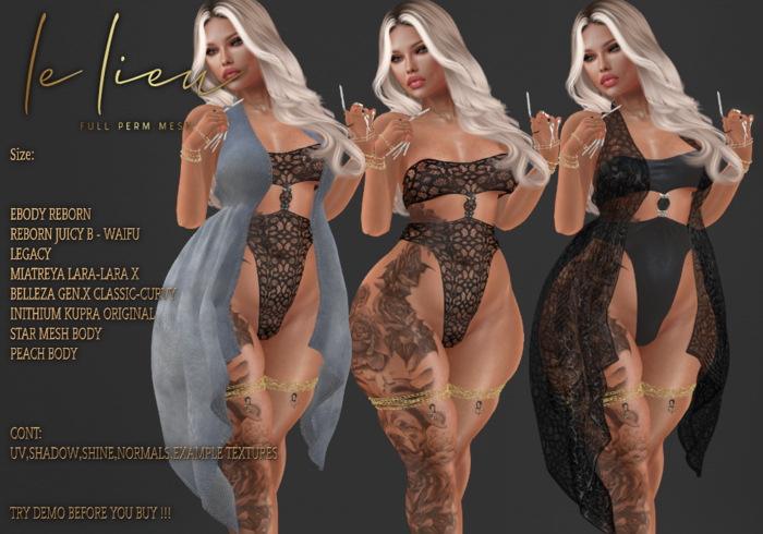 **LeLi**131**Body+long shirt **FULL PERM MESH