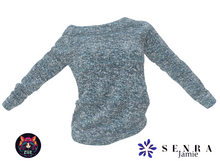 Senra Jamie Fuzzy Oversize Sweater Blue 